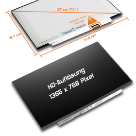LED Display 14,0" 1366x768 passend für BOE...