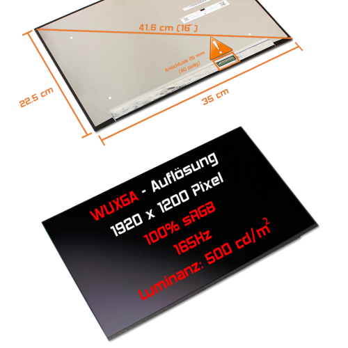 LED Display 16,0" 1920x1200 passend für Innolux N160JME-GTK