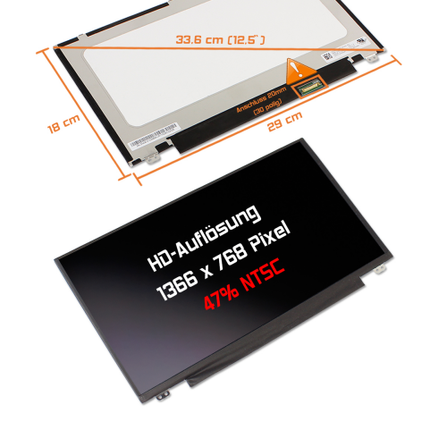 LED Display 12,5" 1366x768 passend für IVO M125NWR1 R2