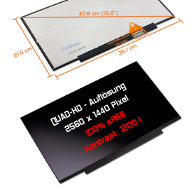 LED Display 15,6" 2560x1440 passend für BOE...