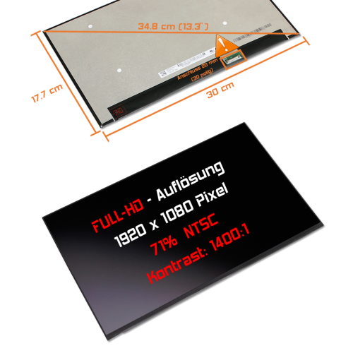 LED Display 13,3" 1920x1080 passend für AUO B133HAN05.F
