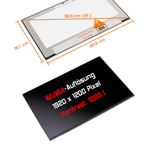 LED Display 14,0" 1920x1200 passend für Innolux N140JLG-GT3