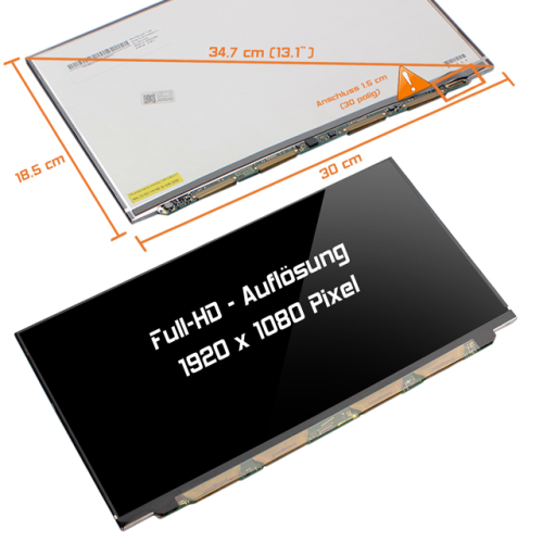 LED Display 13,1" 1920x1080 passend für AUO B131HW02 V.0