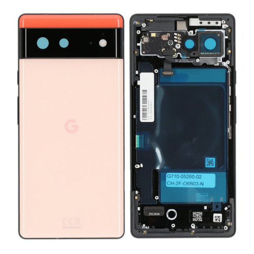 Batteriedeckel Rückseite Akkudeckel kinda coral G949-00180-01 für Google Pixel 6 (GB7N6)