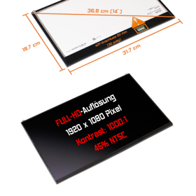LED Display 14,0" 1920x1080 passend für LG...