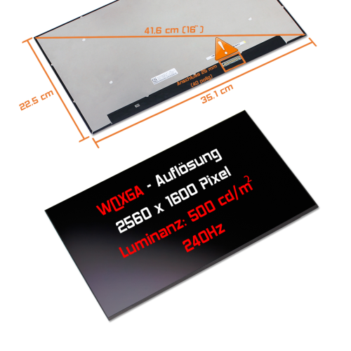 LED Display 16,0" 2560x1600 passend für Asus 18010-16040000