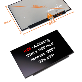 LED Display 14,0" 2240x1400 passend für AUO...