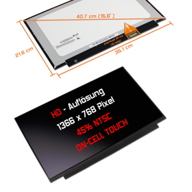 LED Display 15,6" 1366x768 On-Cell Touch passend für Lenovo IdeaPad 3 15ADA05 Type 81W1