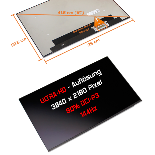 LED Display 16,0" 2560x1600 passend für Lenovo Legion Pro 5 16ARX8 Type 82WM
