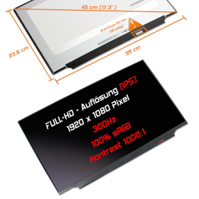LED Display 17,3" 1920x1080 passend für Sharp...