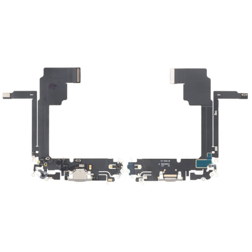 Ladebuchse + Flex Kabel natural titanium/silber passend für iPhone 15 Pro Max