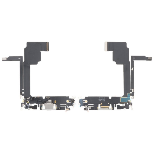Ladebuchse + Flex Kabel white titanium/weiß passend für iPhone 15 Pro Max