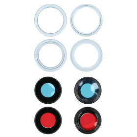 Kamera Linse + Lünette Set blue/gelb für Apple...