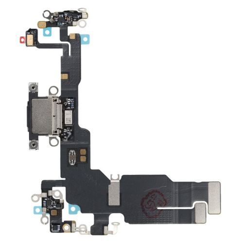 Ladeanschluss + Flexkabel black/schwarz 923-09760 für Apple iPhone 15 (A3090)