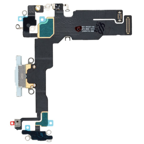 Ladeanschluss Flexkabel Flachband blue/blau 923-09763 für Apple iPhone 15 (A3090)