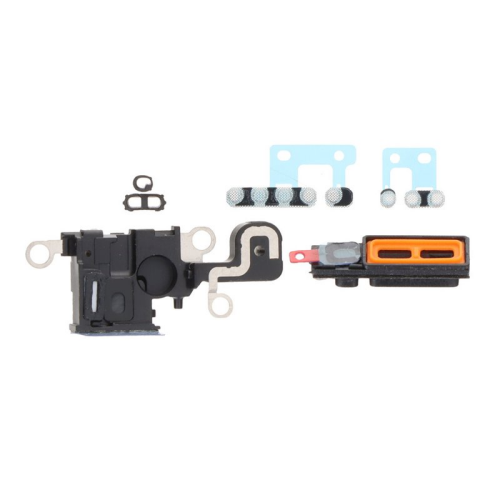 Lautsprecher Staubschutz Gitter Set white/weiß für Apple iPhone 15 (A3090)