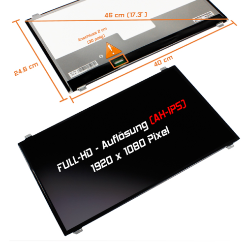 LED Display 17,3" 1920x1080 matt passend für Clevo P670RS-G