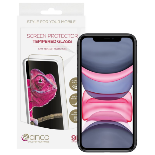 anco Tempered Glass Fullscreen für Apple iPhone XR, 11