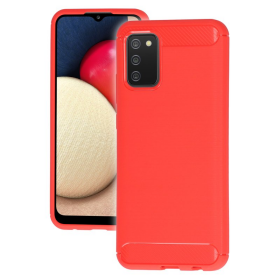 anco Carbon Fiber Case für Samsung Galaxy A02s - red