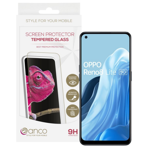 anco Tempered Glass Fullscreen für OPPO Reno8 Lite 5G