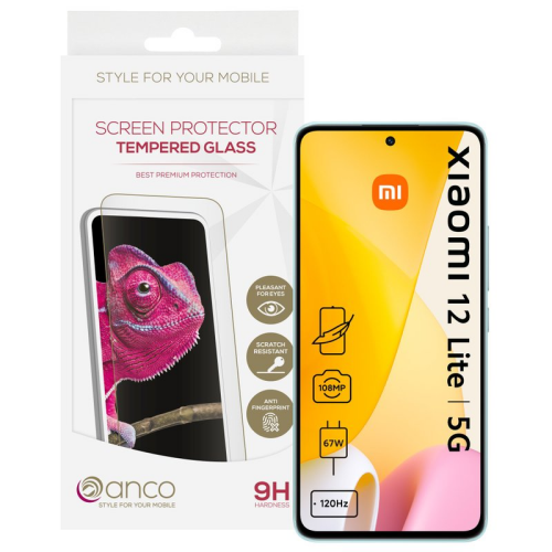 anco Tempered Glass Fullscreen für Xiaomi 12 Lite, 12 Lite 5G NE