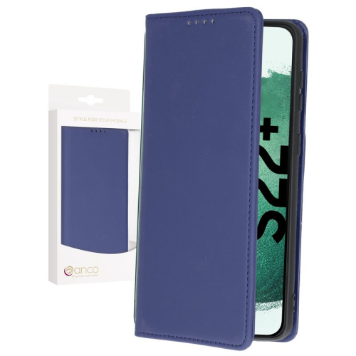 anco Bookcase LiquidFeel Magnetic für S906B Samsung Galaxy S22+ - blue