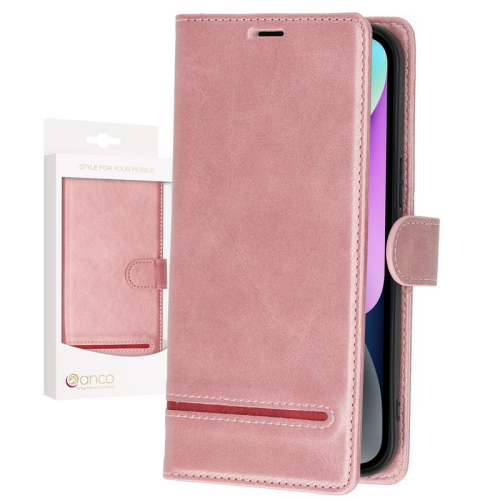 anco Bookcase Splicing für Apple iPhone 14 Plus - pink