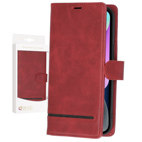 anco Bookcase Splicing für Apple iPhone 14 Plus - red