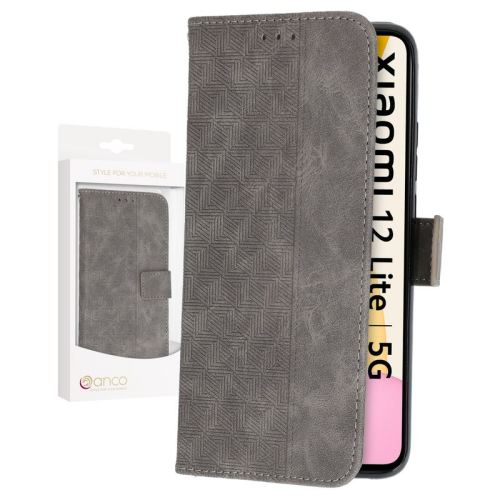 anco Bookcase Geometric für Xiaomi 12 Lite - grey