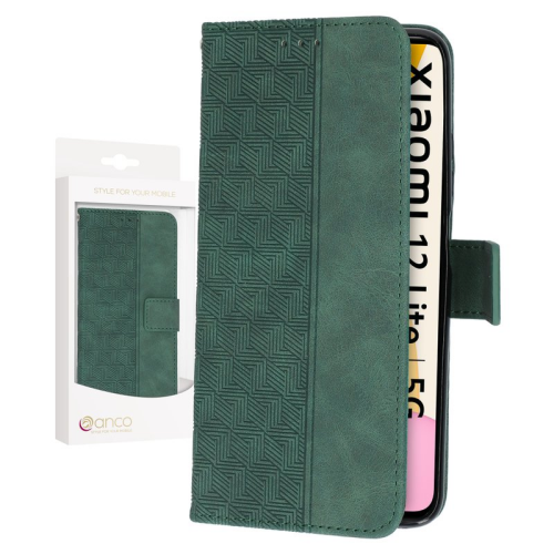 anco Bookcase Geometric für Xiaomi 12 Lite - green