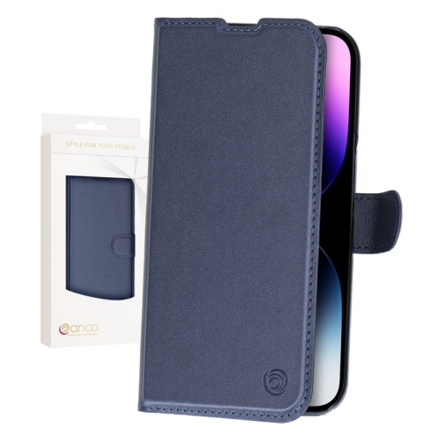 anco Basic Bookcase für Apple iPhone 14 Pro Max - blue