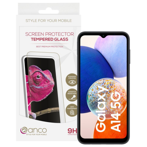 anco Tempered Glass Fullscreen für A145R, A146P, M146B Samsung Galaxy A14, A14 5G, M14