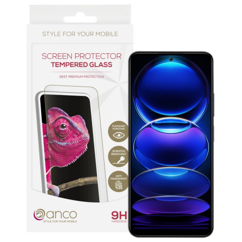 anco Tempered Glass Fullscreen für 22111317I Xiaomi Redmi Note 12, 12 5G