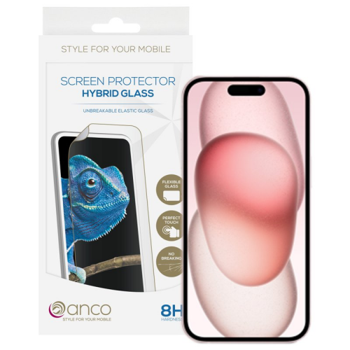 anco Hybrid Glass für Apple iPhone 15