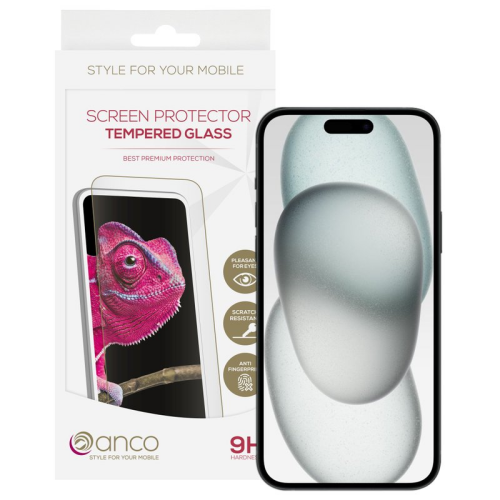 anco Tempered Glass Fullscreen für Apple iPhone 15 Plus