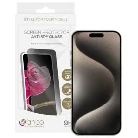 anco Tempered Glass Anti-Spy für Apple iPhone 15 Pro