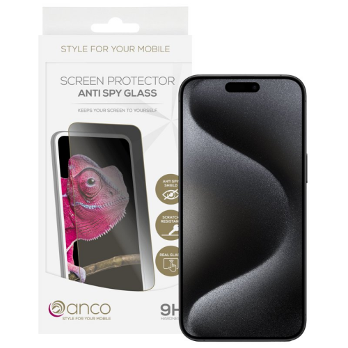 anco Tempered Glass Anti-Spy für Apple iPhone 15 Pro Max