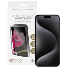 anco Tempered Glass Anti-Spy für Apple iPhone 15 Pro...