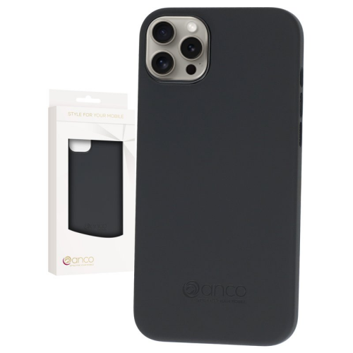 anco Liquid Silicone Case für Apple iPhone 15 Pro Max - black