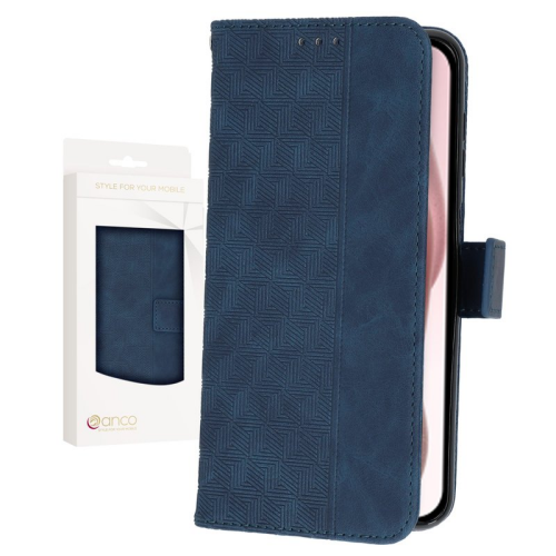 anco Bookcase Geometric für Apple iPhone 15 - blue
