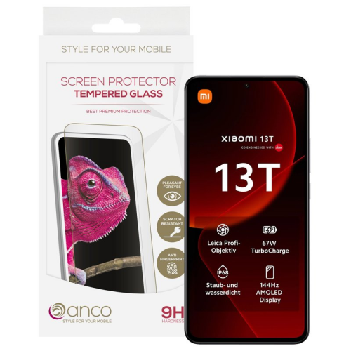 anco Tempered Glass Fullscreen für Xiaomi 13T, 13T Pro