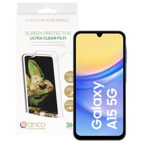 anco Displayschutzfolie für A155F, A156B Samsung Galaxy A15, A15 5G - ultra clear