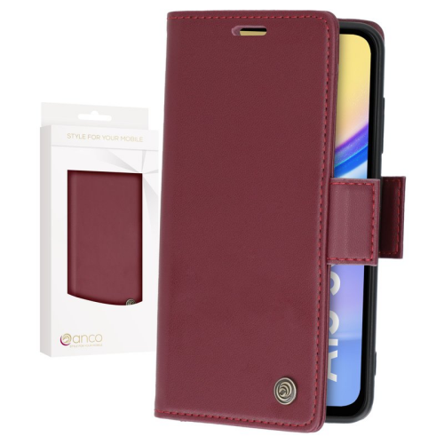 anco Bookcase Miami für Apple iPhone 15 - bordeaux