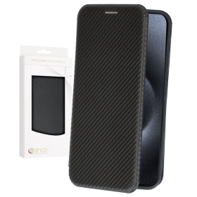 anco Bookcase Carbon Optic für Apple iPhone 15 Pro...
