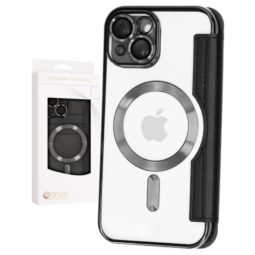 anco Bookcase Smart Mag für Apple iPhone 15 - black