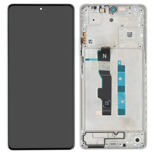 Display Modul mit Rahmen und Toucheinheit arctic white/weiß 5600040N1700 für Xiaomi Redmi Note 13 5G (2312DRAABG)