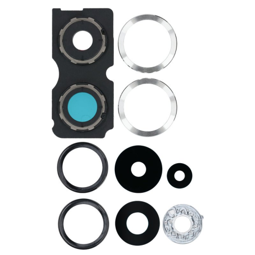 Xiaomi Redmi Note 13 Pro Plus 5G Kamera Linsen + Rahmen set silver/silber 4051805898305