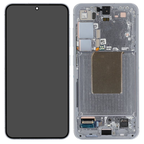 Display Modul mit Rahmen und Toucheinheit Einheit sapphire blue/gelb GH82-33287F für Samsung Galaxy S24 SM-S921B