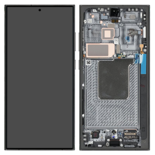 Display Modul mit Rahmen und Toucheinheit Einheit titanium black, blue, green/grün GH82-33396B für Samsung Galaxy S24 Ultra SM-S928B