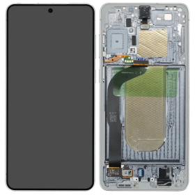 Display Modul mit Rahmen und Toucheinheit titanium silver...